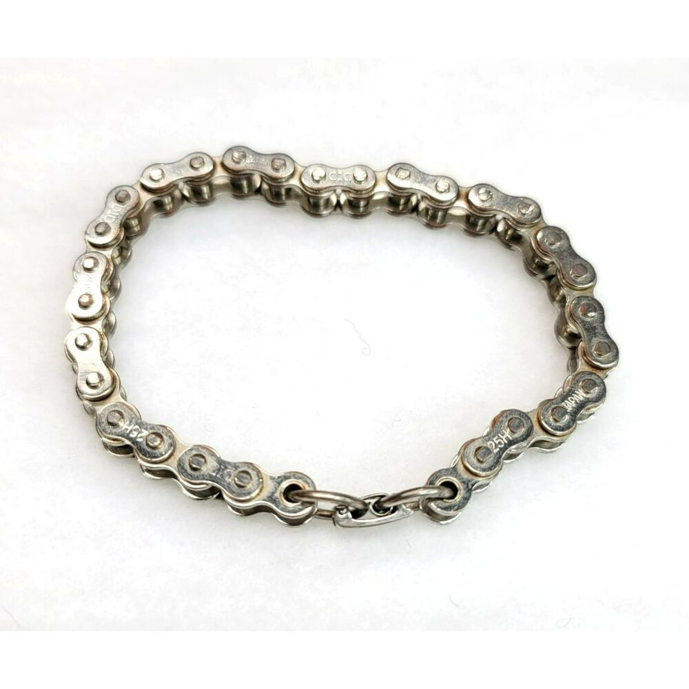 Bike Chain Bracelet Fashion Jewelry Silver Tone Biker Special 8" PR184 - Picture 3 of 7